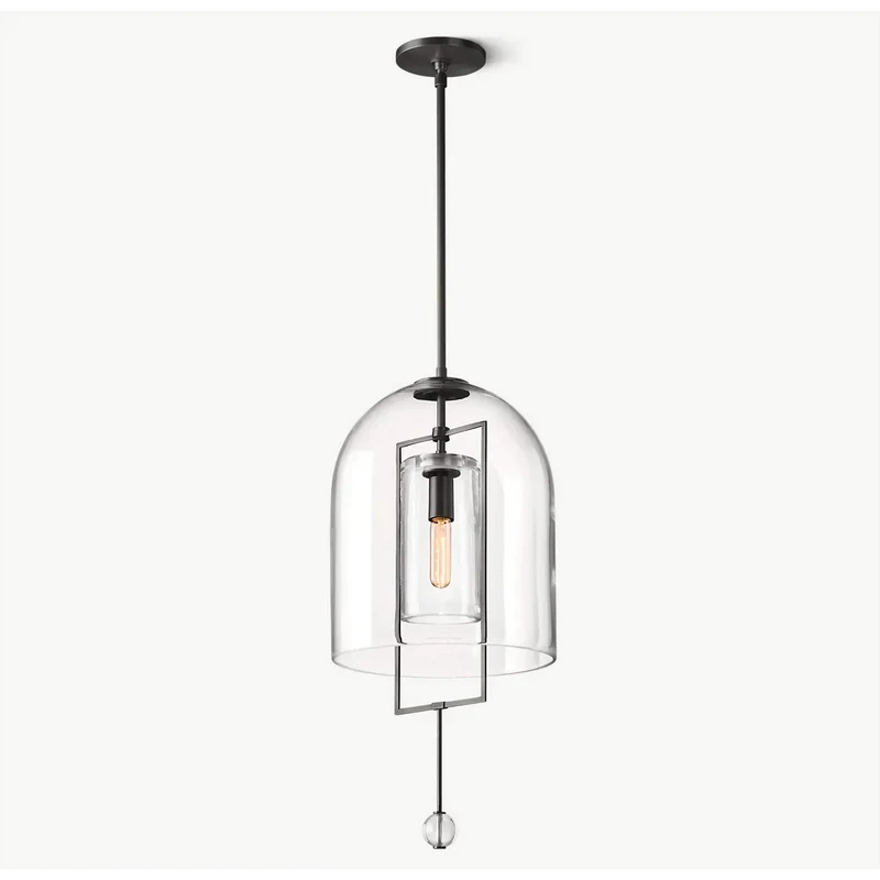 Modern Brass & Glass Pendant Light | CLVV2500
