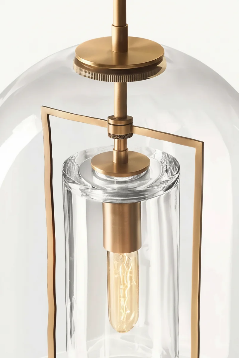 Modern Brass & Glass Pendant Light | CLVV2500