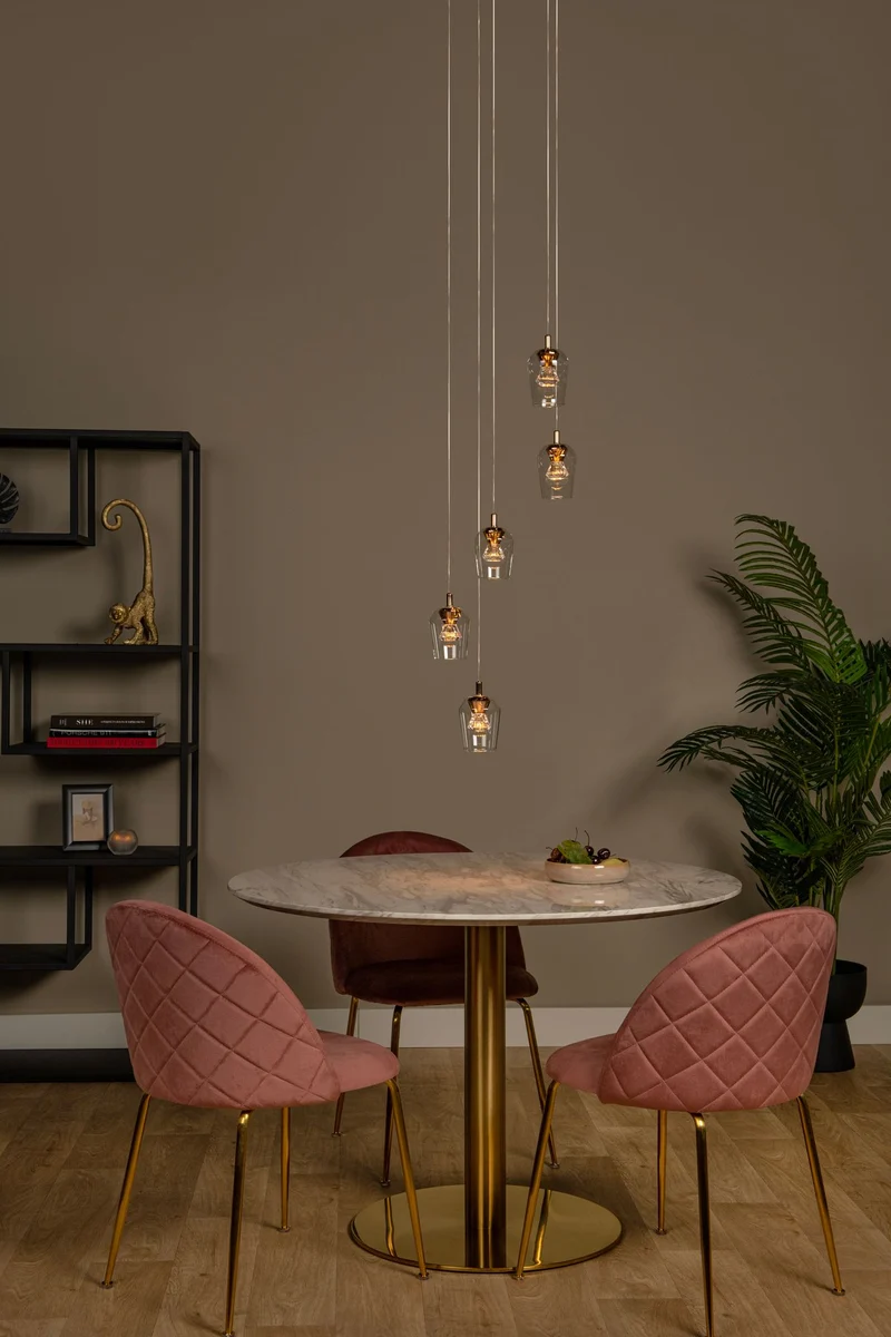 LED-Pendelleuchte Berliane 5-flammig dimmbar rund Ø 34cm