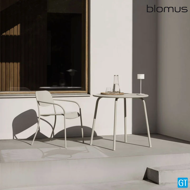Bistrotisch -YUA- Farbe rund silk gray 80 x 80 cm Blomus