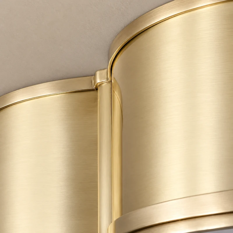 Quadrifoglio Brass Flush Mount | Opal Glass | CLQDF401NB