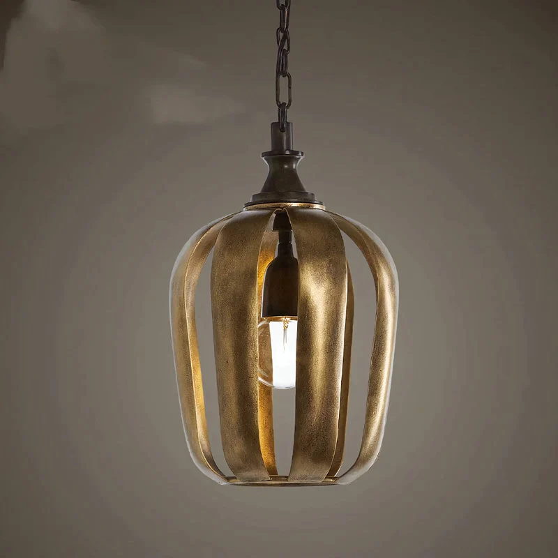 Cage Pendant Light | Antique Gold | CLCZZ0I