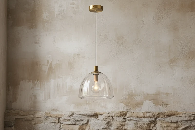 Brass & Glass Pendant | CLH854W