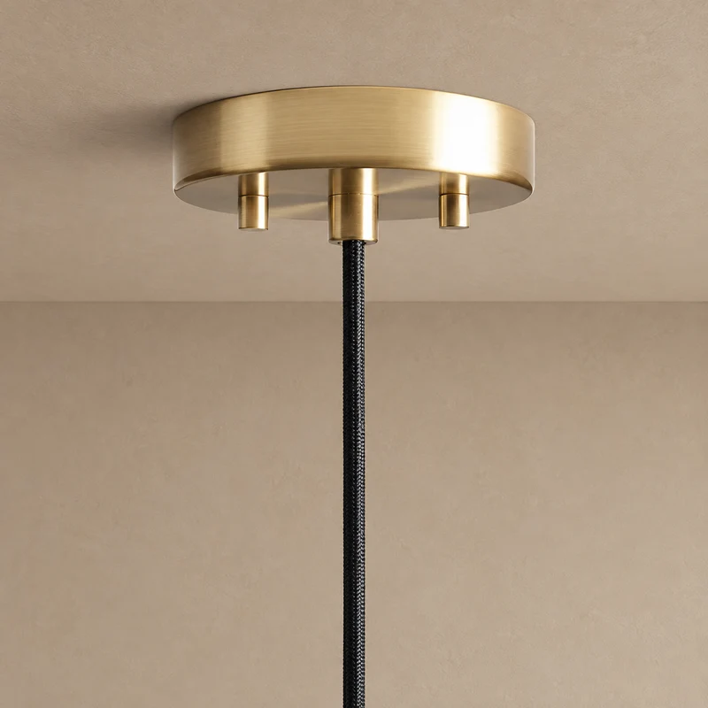 Seeded Glass Pendant | Solid Brass | CLTDR030BR