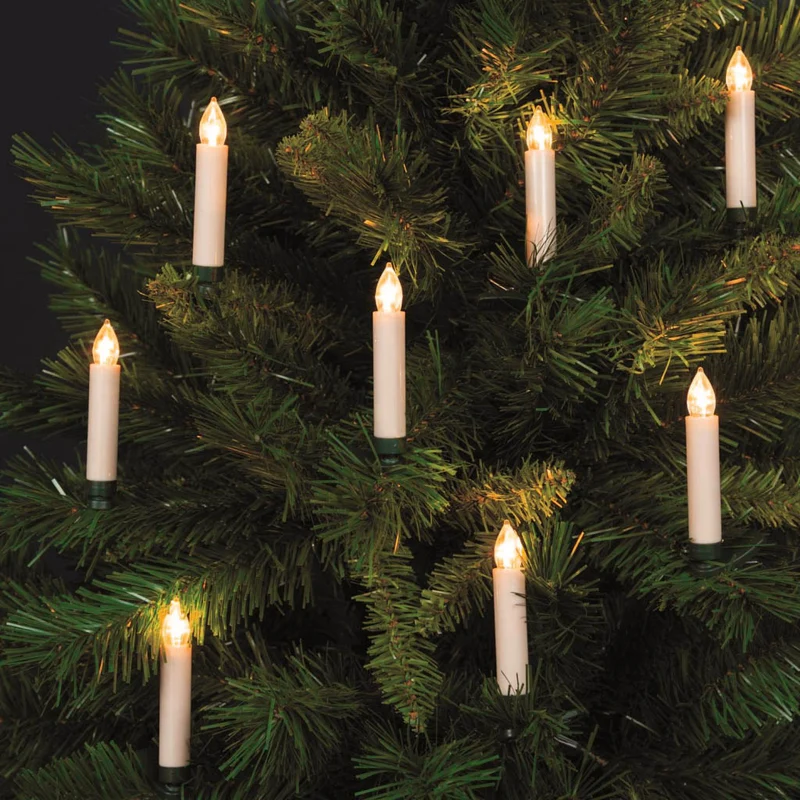 Batteriebetriebene LED-Lichterkette, mit Fernbedienung, 10 Kerzen