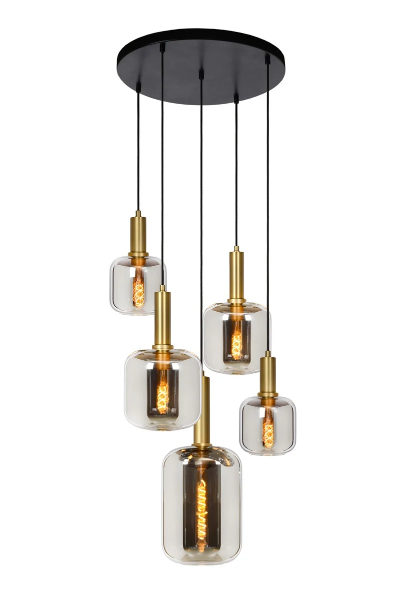 Pendelleuchte Joanet 2-flammig mit Glasschirm rund 66cm