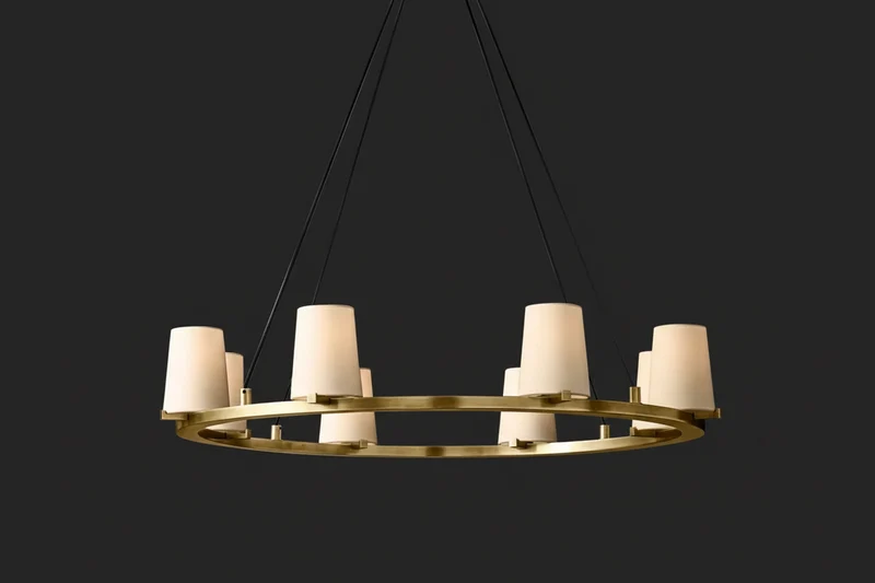Brass Candelabra Ring Chandelier | CLJZQ08A