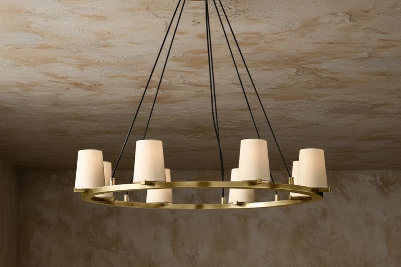 Brass Candelabra Ring Chandelier | CLJZQ08A