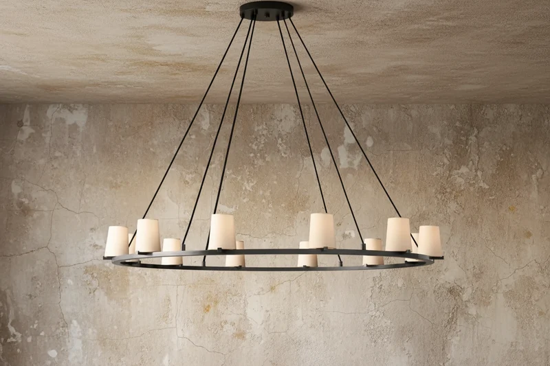 Brass Candelabra Ring Chandelier | CLJZQ08A