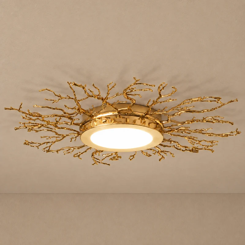 Ramo Sculptural Branch Flush Mount | Brass & Nickel | CLRAMO047