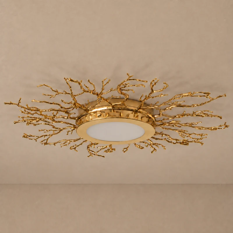 Ramo Sculptural Branch Flush Mount | Brass & Nickel | CLRAMO047