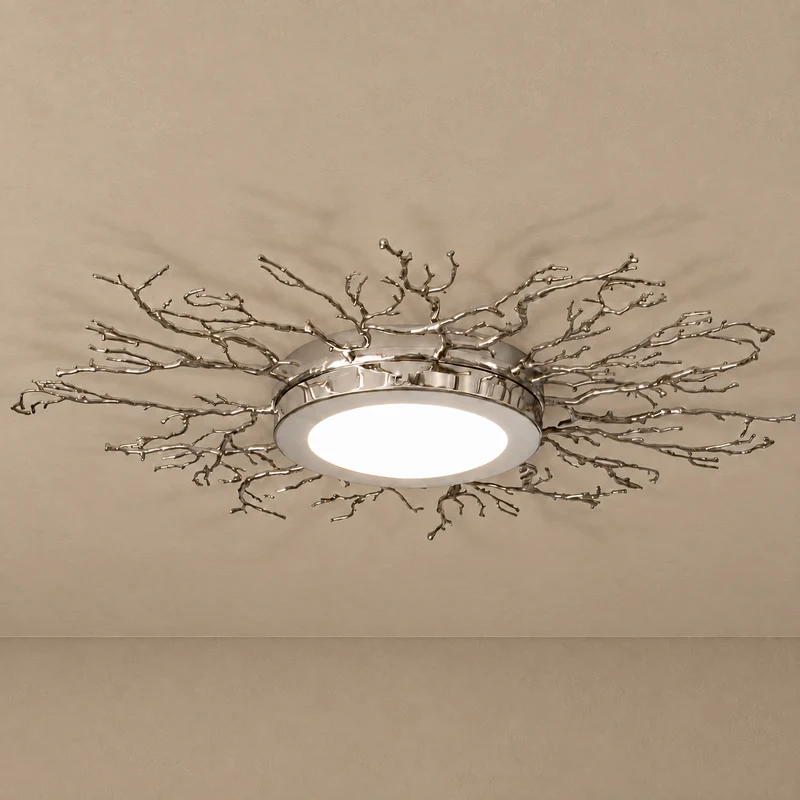 Ramo Sculptural Branch Flush Mount | Brass & Nickel | CLRAMO047