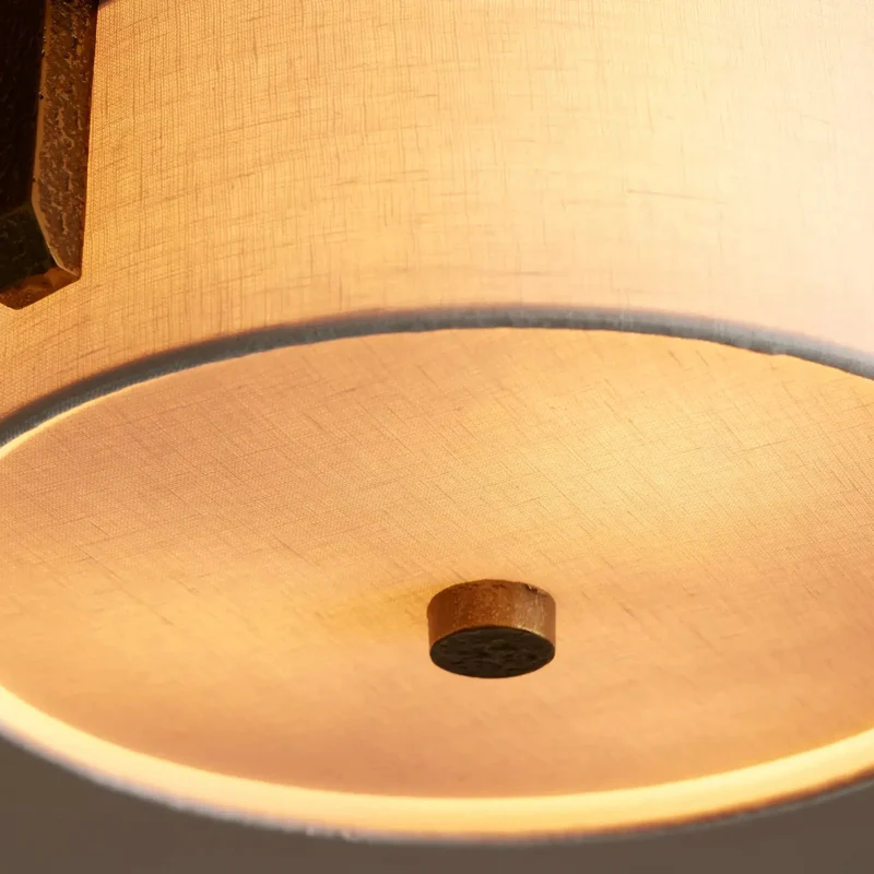 Lino Linen Flush Mount | Antique Brass | CLLIN130AB