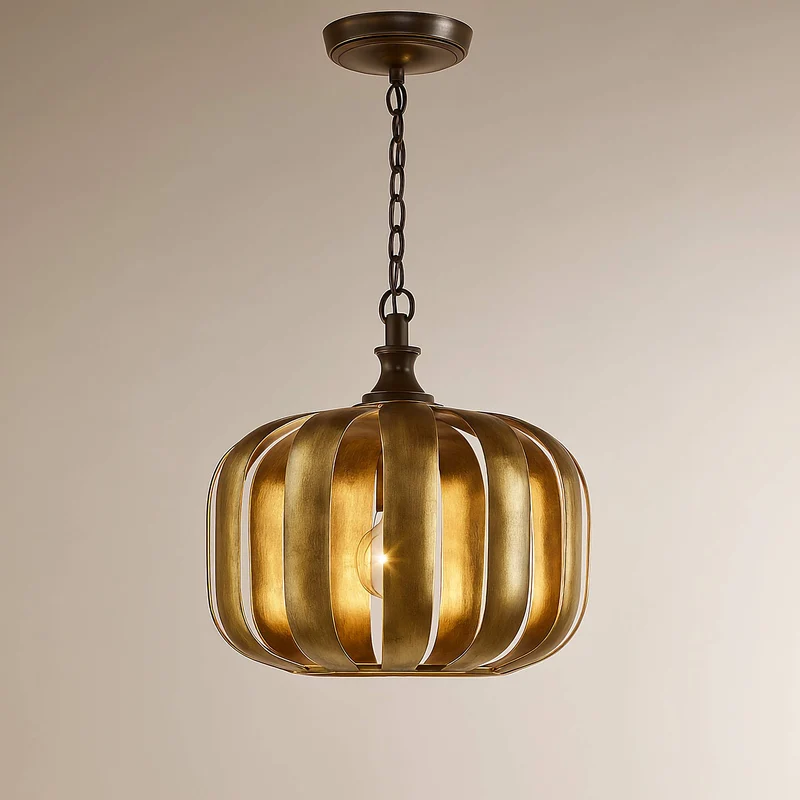 Cage Pendant Light | Antique Gold | CLCAGE042