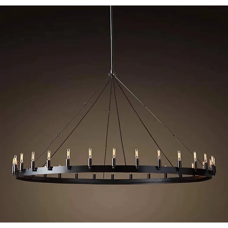 Candelabra Ring Chandelier | Black | CLGHTSD97