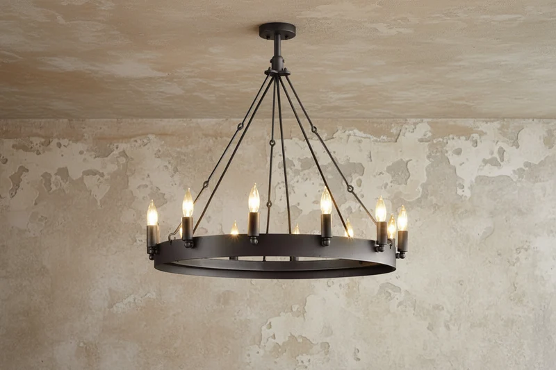 Candelabra Ring Chandelier | Black | CLGHTSD97
