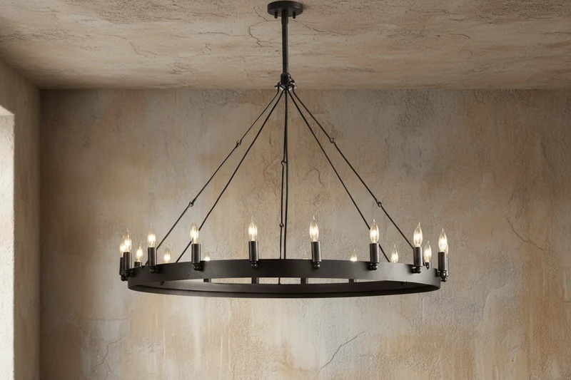Candelabra Ring Chandelier | Black | CLGHTSD97