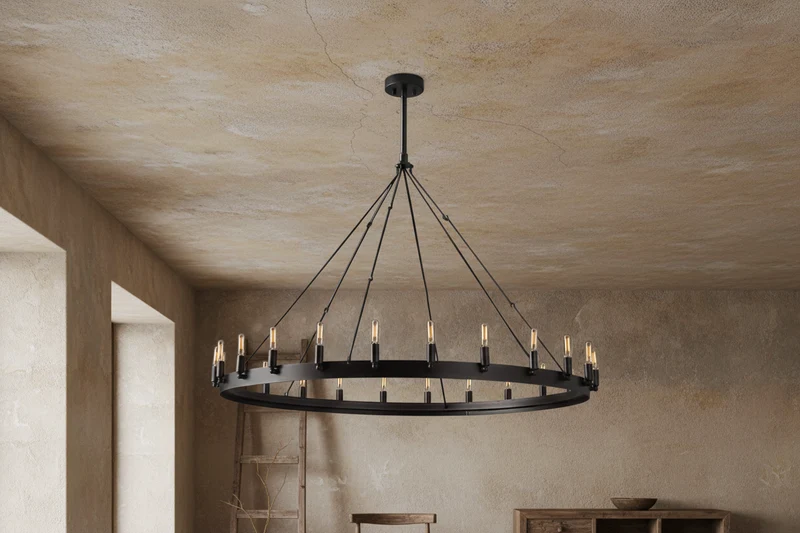 Candelabra Ring Chandelier | Black | CLGHTSD97