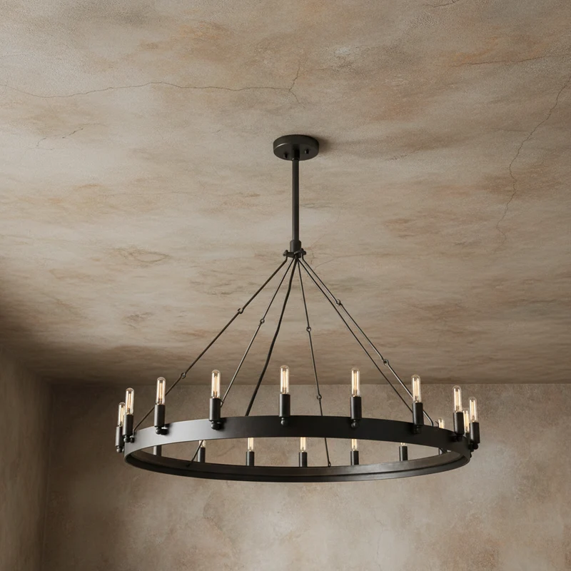 Candelabra Ring Chandelier | Black | CLGHTSD97