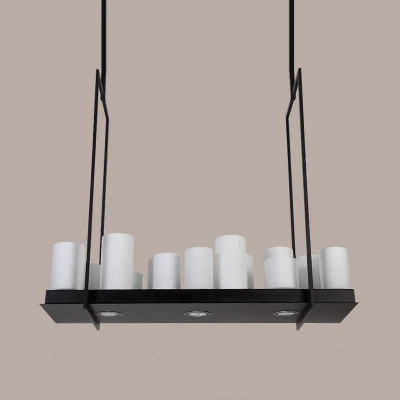 Candle Chandelier | Black Stainless Steel | CLMCC