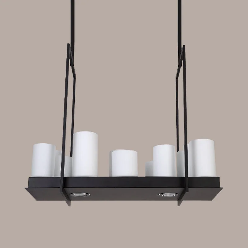 Candle Chandelier | Black Stainless Steel | CLMCC