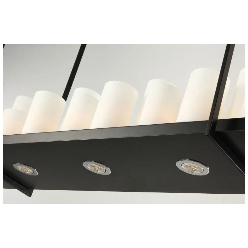 Candle Chandelier | Black Stainless Steel | CLMCC