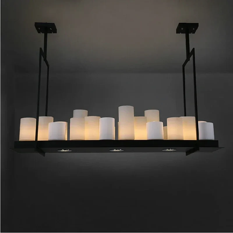 Candle Chandelier | Black Stainless Steel | CLMCC