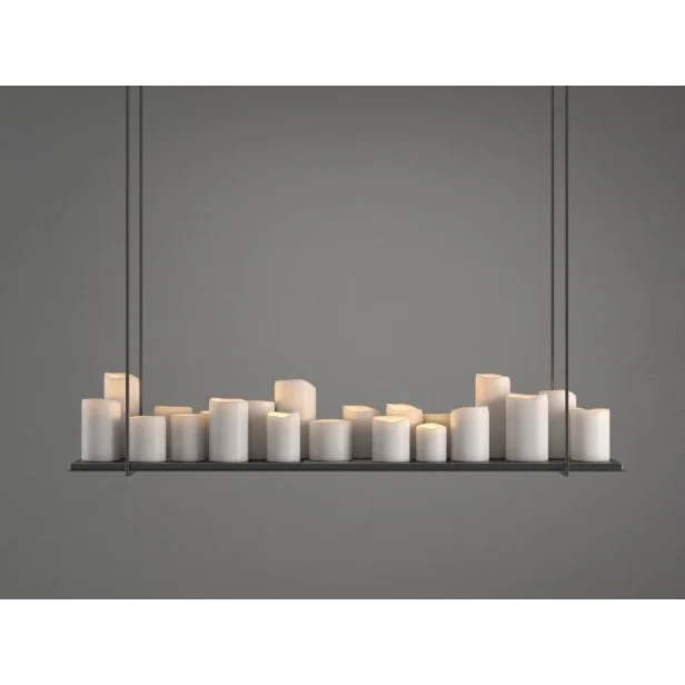Candle Chandelier | Black Stainless Steel | CLMCC