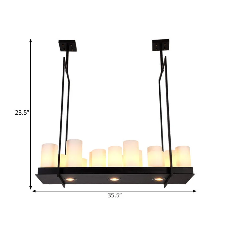 Candle Chandelier | Black Stainless Steel | CLMCC