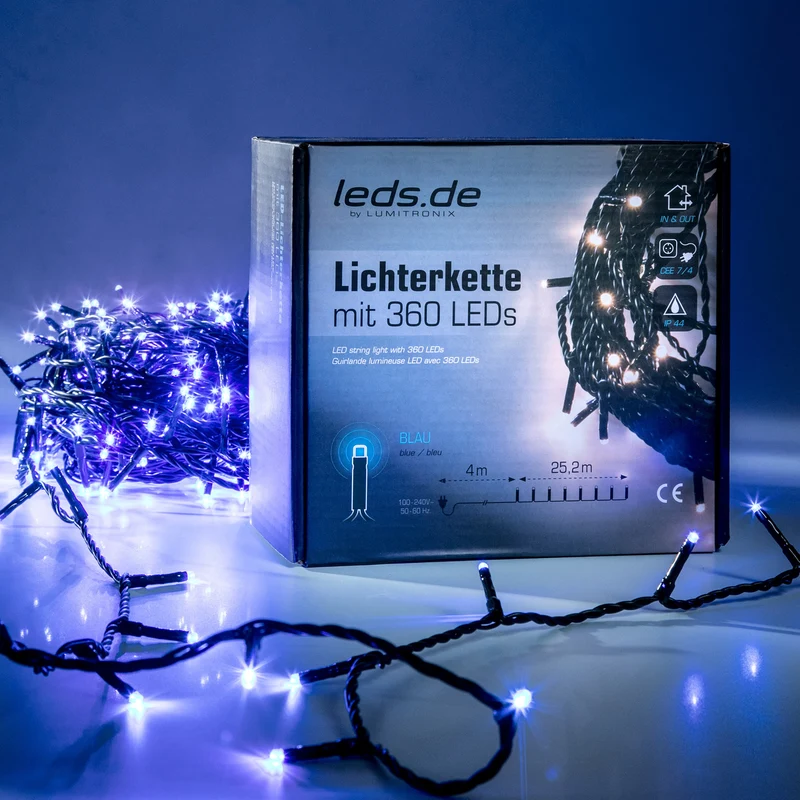 leds.de LED-Lichterkette für Außen und Innen, IP44