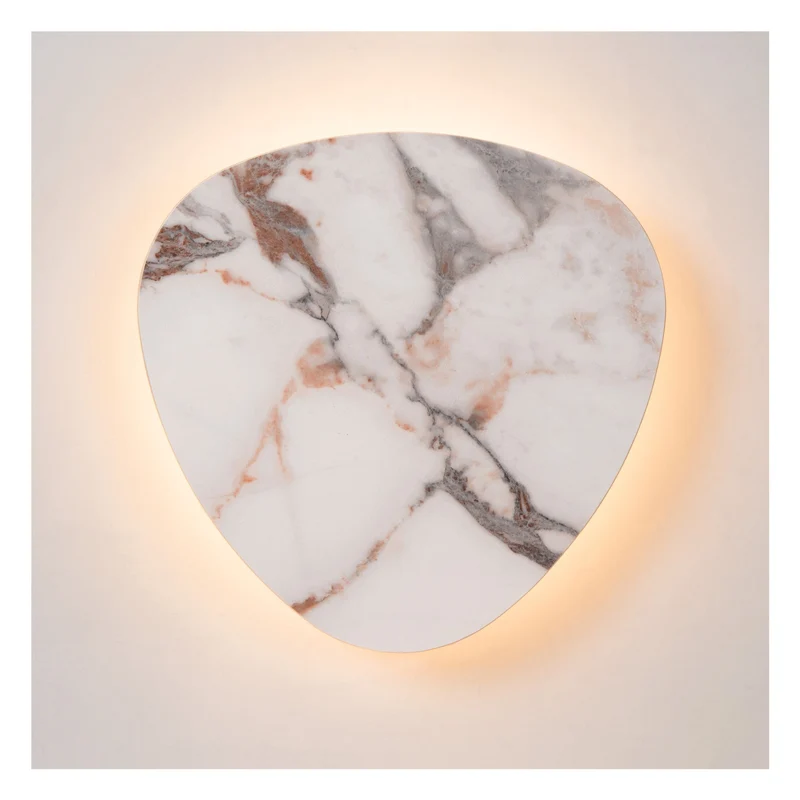 LED-Wandleuchte Kamien aus Keramik 30x30cm Weiß