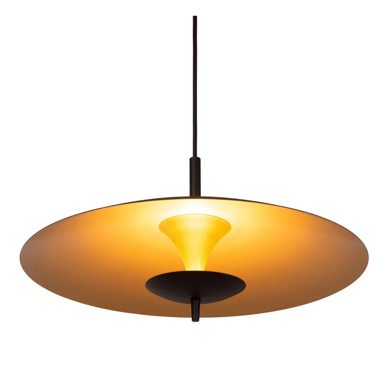 LED-Pendelleuchte Vulcan dimmbar Schwarz, Gold Ø 47cm
