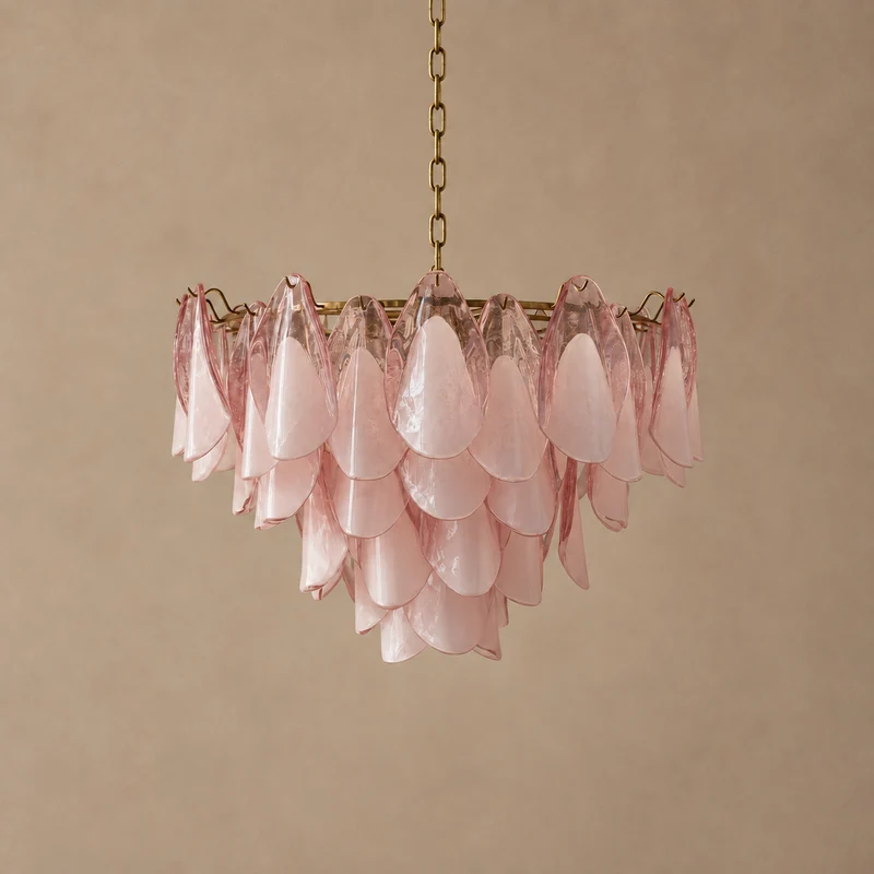 The Lucienne Chandelier | Glass & Stainless Steel | CLND016
