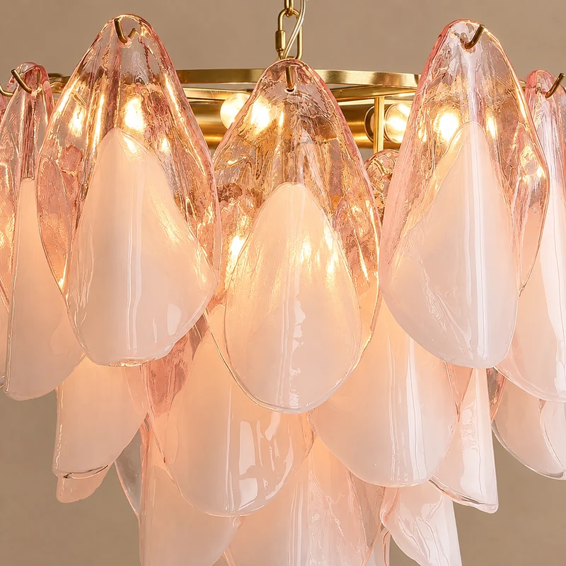 The Lucienne Chandelier | Glass & Stainless Steel | CLND016