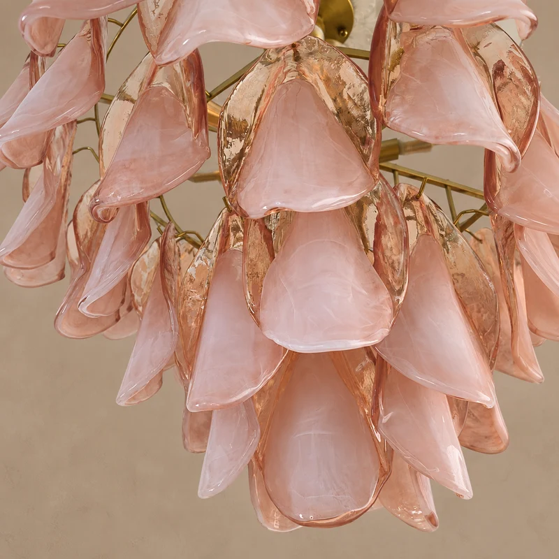 The Lucienne Chandelier | Glass & Stainless Steel | CLND016