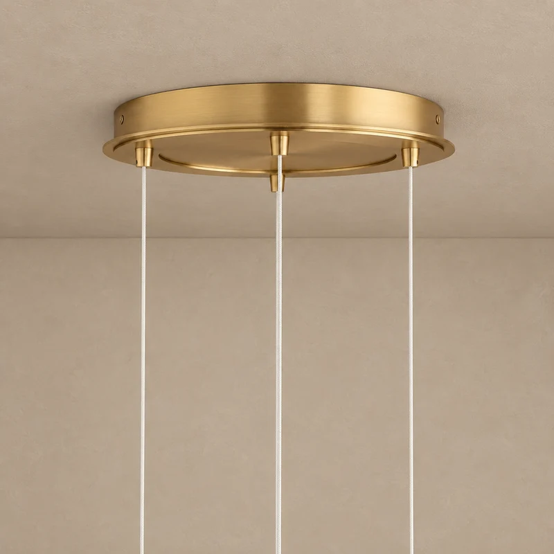 The Chromia Pendant | 5-Light Colored Glass & Brass | CLND008