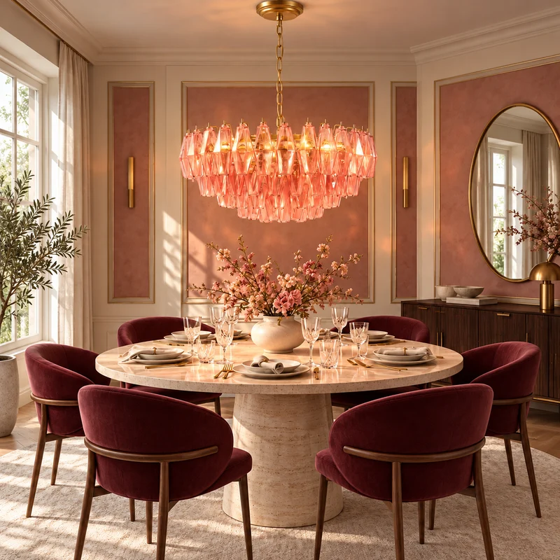 The Asteria Chandelier | Clear Glass & Brass Candlelight | CLND001