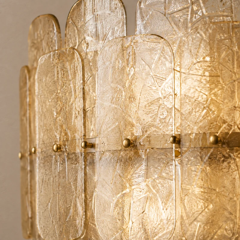 The Nocturne Linear Chandelier | Smoky Art Glass & Brass | CLND008L