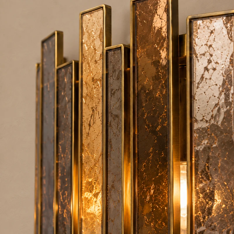The Solstice Chandelier | Mirrored Glass & Brass | CLSOL091BR