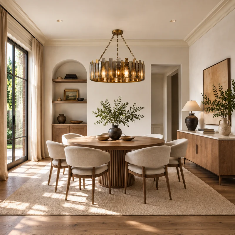 The Solstice Chandelier | Mirrored Glass & Brass | CLSOL091BR