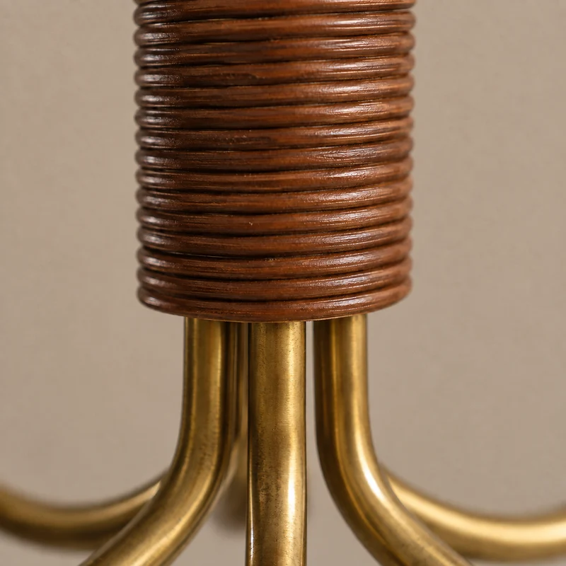 Brass & Fabric Chandelier | 6-Light | CLSFB119BR