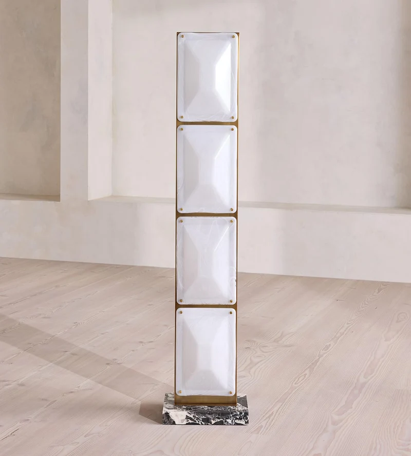 Tapered Glass Floor Lamp | Clear Glass | CLTPG160