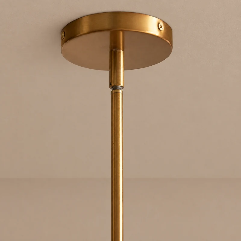 Pleated Fabric & Aged Brass Chandelier | CLFAB50