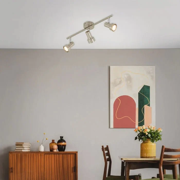 Briloner SUB LED Deckenstrahler 3-flammig – schwenk- & drehbar, GU10, matt-nickel, warmweiß
