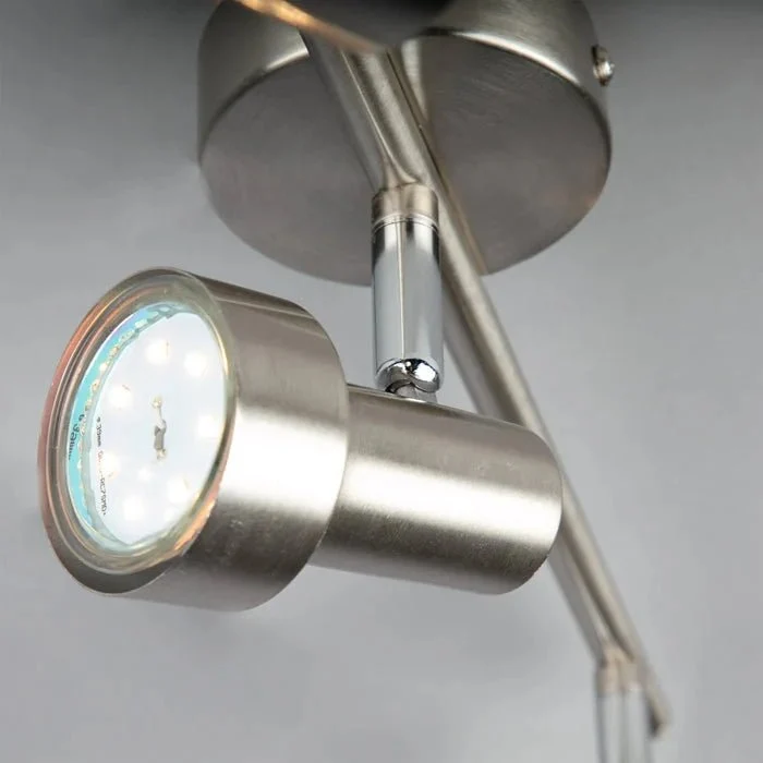 Briloner SUB LED Deckenstrahler 3-flammig – schwenk- & drehbar, GU10, matt-nickel, warmweiß
