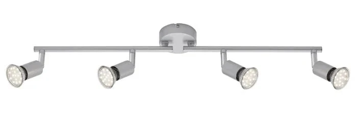 Briloner PICCO LED Deckenspot 4-flammig titanfarbig – schwenk- & drehbar, GU10, warmweiß
