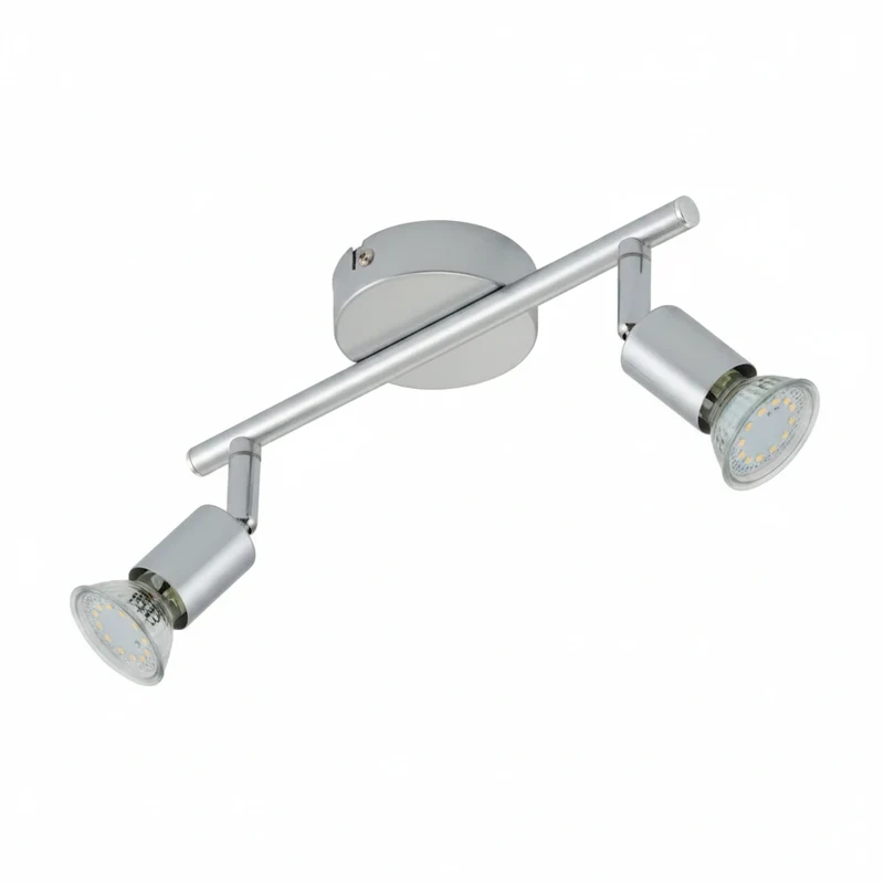 Briloner LED Deckenstrahler 2-flammig silberfarben – GU10, schwenkbar, Deckenspot PICCO
