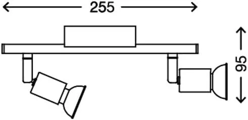 Briloner LED Deckenstrahler 2-flammig silberfarben – GU10, schwenkbar, Deckenspot PICCO