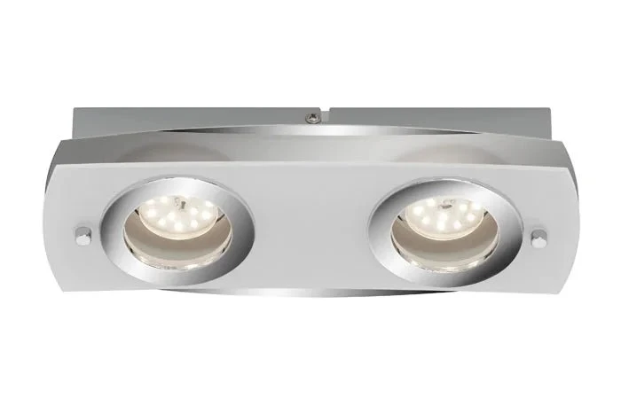LED Wand- Deckenleuchte flach eckig ACRILICO 2flg Chrom