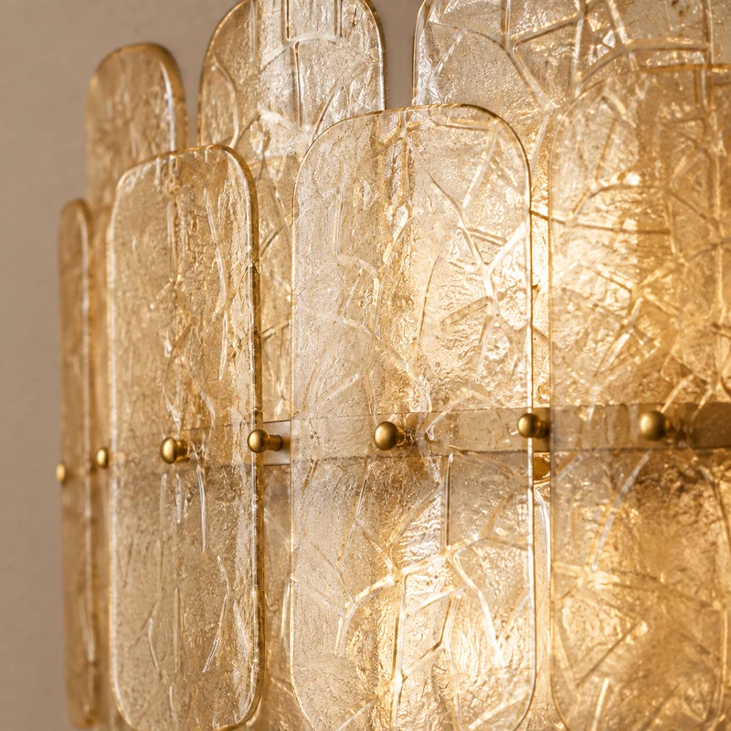 The Nocturne Chandelier | Smoky Art Glass & Brass | CLND007